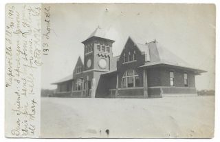 Early 1900s Rppc Sterling Colorado Railroad Depot