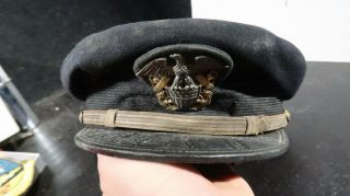 Wwii Us Navy Officer Visor Cap Hat