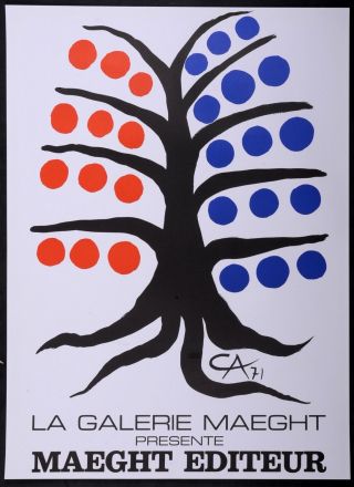Alexander Calder Lithograph Poster 1971 Galerie Maeght