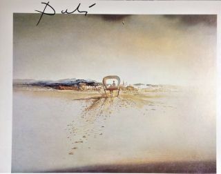 Salvador Dali Hand Signed Signature The Phantom Wagon Print W/ C.  O.  A.