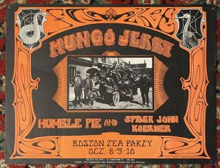 Boston Tea Party Humble Pie Mungo Jerry 1970 Concert Poster Frampton