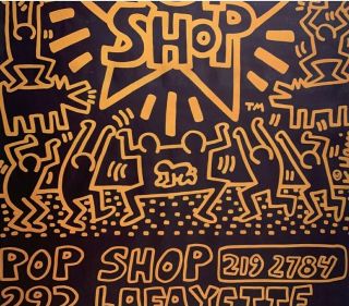 Keith Haring ' s store POP SHOP - poster from the SOHO NYC 1980 ' s Graffiti art 3