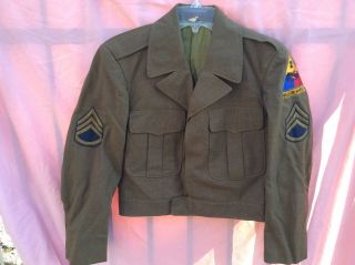 Wwii Us Army 2nd Armored Division Ike Jacket Hell On Wheels