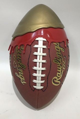 Signed Bill Samuels Jr Makers Mark Bourbon Whisky Wax Double Dipped Football