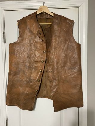 Wwii British Leather Jerkin Dated 1943