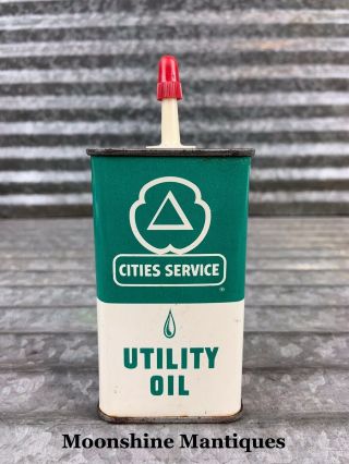 Vintage 1950’s Cities Service Utility Oil Can - Handy Oiler