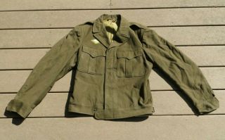 1944 Dated 38l Ww2 Us Army Military Eisenhower Ike Uniform Class A Jacket Coat