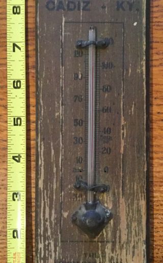Antique Wood Thermometer,  TRIGG COUNTY FARMERS BANK,  PRE 1939,  12” tall 3