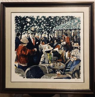 " Cafe Tortoni " By Aldo Luongo Limited Edition Serigraph