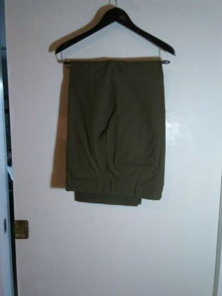 Ww2,  Us Army Wool Dress Pants,  Size 36 " Waist - 31 " Inseam Length,  Button Fly