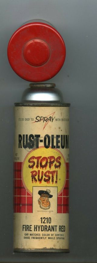 1960 Rust - Oleum Spray Paint Can 1210 Fire Hydrant Red