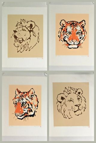 Special Listing For Maxthecat - Set Of 4 Thomas Nagata Serigraphs
