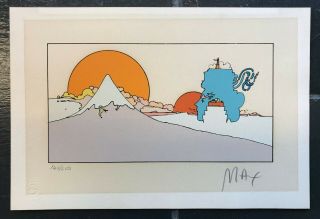 Peter Max - Mountain Sunset / Sunset Landscape (circa 1972) Signed Print 160/250