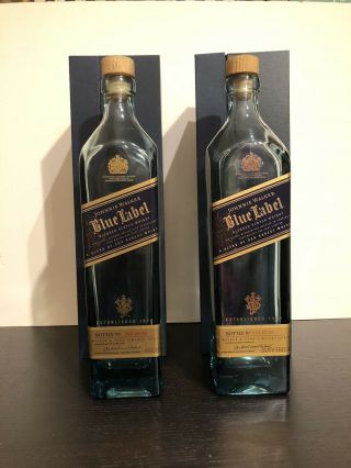 Johnny Walker Blue Label - Scotch Whisky 750ml Bottle 2 Empty Bottles W/ Box