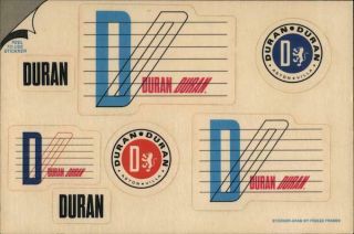 Novelty Stickergram.  Duran,  Duran Duran,  Aston Villa Freezz Frame Postcard Vintage
