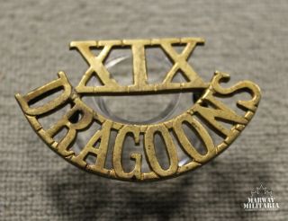 19th Alberta Dragoons Xix Shoulder Title Badge,  Gaunt Maker (inv 24124)