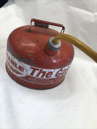 Vintage Eagle Model M 2 1/2 The Gasser 2.  5 Gallon Galvanized Vented Gas Can Usa