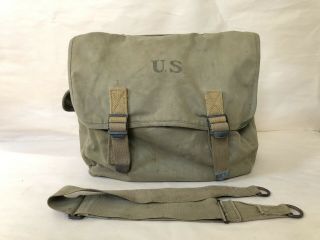 Wwii Us Army M36 Paratrooper Musette Bag 1940 Power & Co Dated Strap - Named Lt