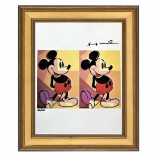 Mickey Mouse By Andy Warhol - Hand Signed Print With