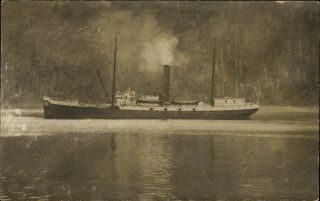 Rppc American? Ship Lying In Inian? Cove (inian Islands Alaska?) May 7th 1912