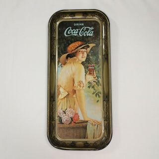 Circa 1916 Drink Coca Cola Coke Elaine Antique Tray World War I Rectangular