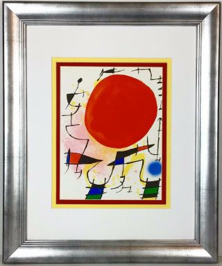 Joan Miro 1972 Lithograph Framed (mourlot 859)