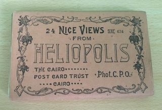 Vintage Postcard Booklet - Egypt " 24 Views From Heliopolis " With Slip Cover