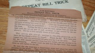 Abbott ' s Repeat Bill Trick (vintage 1960s,  Tom Bowyer) - - complete TMGS 3
