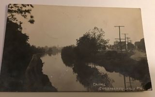 Shoemakersville Pa Canal Rppc Real Photo Postcard Berks County