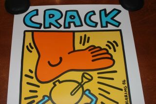 Street Artist Keith Haring Crack Down Is Whack 1986 Art Print Poster Lithograph 3