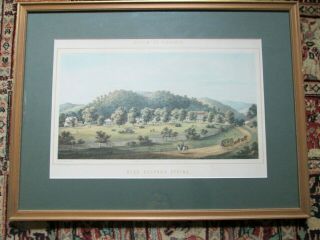 1857 Edward Beyer Blue Sulphur Spring Greenbrier Virginia Lithograph Print Frame