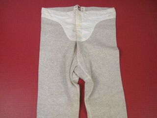 Wwii Era Us Army Cotton - Wool Mens Long Johns - Size 32 - Dated 1940 -