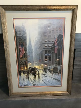 Limited Edition Signed Print Of Wall Street By G Harvey