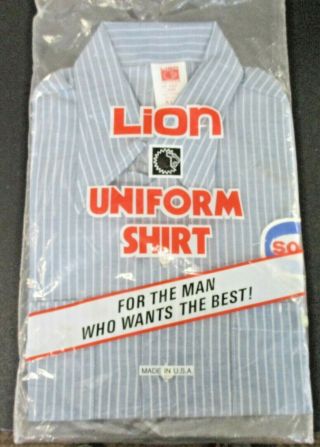 Nip Lion Uniform Large Shirt Sohio Gas Station Attendant Uniform Shirt