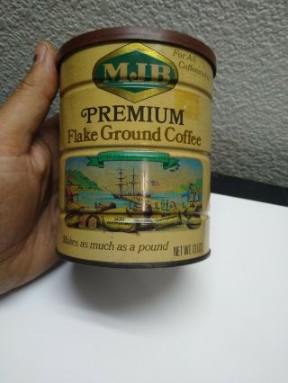 Mjb Coffee Tin Can Vintage W/original Lid New/old Stock Full