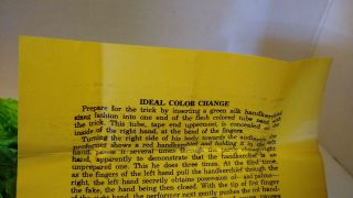 Vintage Magic Trick: Ideal Color Changing Silks 1960 ' s 3