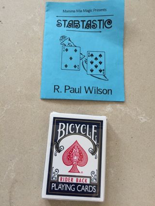 (h) Vintage Mama Mia Card Magic Trick Stabtastic By R.  Paul Wilson