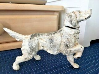 Antique Cast Iron Bobblehead Nodder In The Form Of A Hunting Dog Like A Spaniel