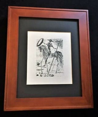 Salvador Dali " Don Quixote " Signed Etching (1960 