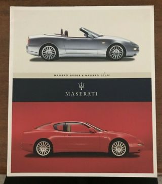 2002 Maserati Dealer Sales Brochure & Press Kit
