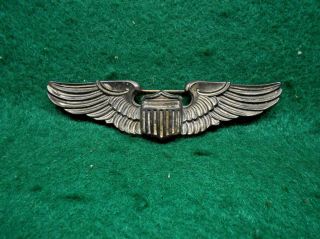 Wwii Us Army Air Force Sterling Silver Pilot Wings By Amico