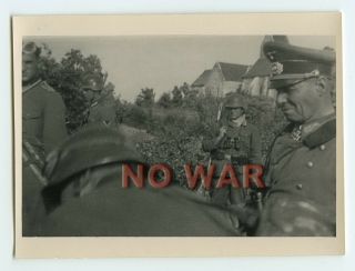 Wwii German Photo Fieldmarshal Erwin Rommel The Knight Cross Holder In France,
