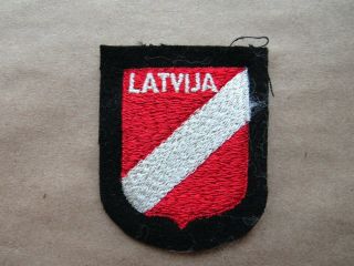 Wwii German Elite Forces Latvia Volunteer Shield Patch