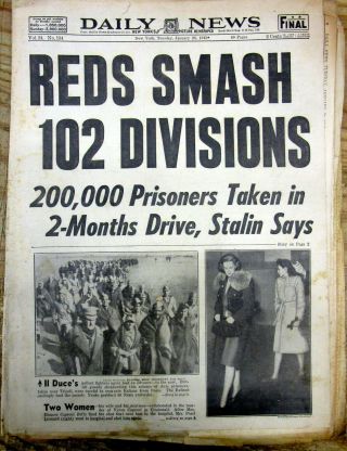 5 1943 Ny Daily News Newspapers Battle Of Stalingrad Ends Russia Defeats Germany