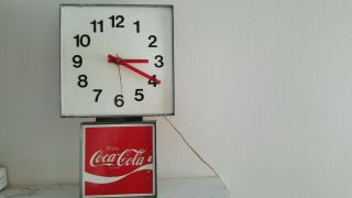 Vintage Enjoy Coca Cola Electric Wall Clock Restaurant Cafe - Kcs Industries