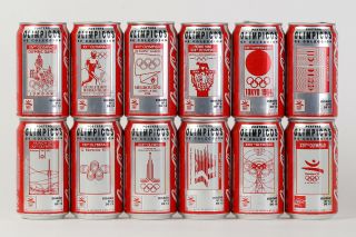 1992 Coca Cola 12 Cans Set From Argentina,  Barcelona 