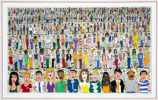 Contemporary Modern Framed People 3D Serigraph by James Rizzi 3 - D construction 2