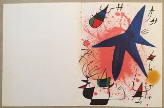 Joan Miró,  Lithograph I.  1972 Mourlot Paris