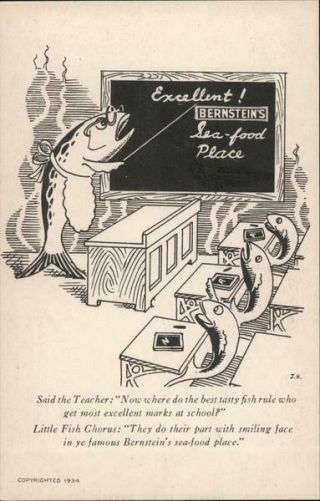 San Francisco,  Ca School Of Fish Cartoon For Bernstein 