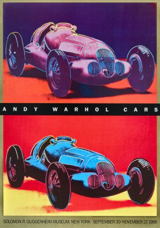 Andy Warhol Cars Mercedes Benz W125 Grand Prix Car 1937 Pop Art Poster 24 " X 34